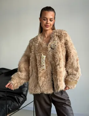Короткая куртка из овчины