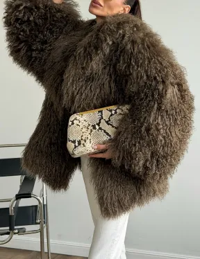 Шуба из лама