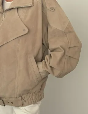 Современная куртка из замшевой кожи