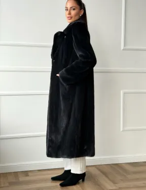 Норковая шуба с английским воротником