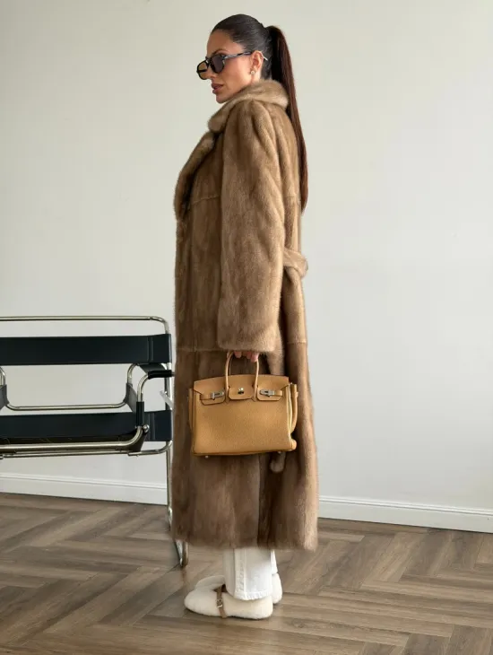 Шуба норковая классика - пастель