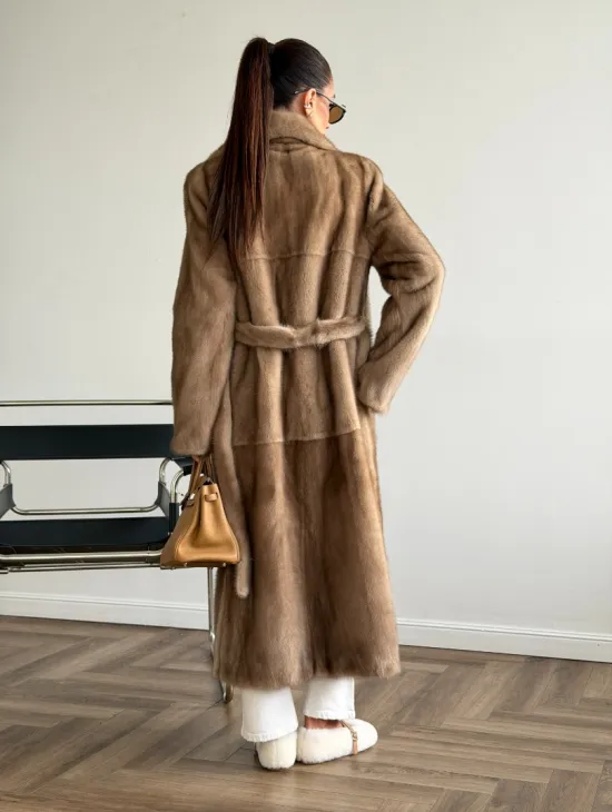 Шуба норковая классика - пастель