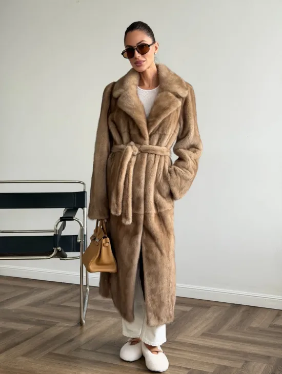 Шуба норковая классика - пастель