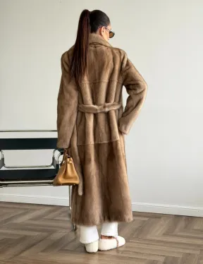 Шуба норковая классика - пастель