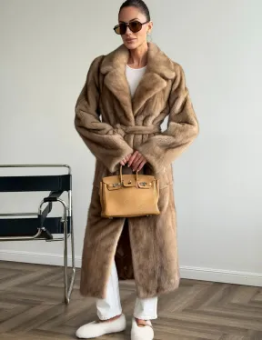 Шуба норковая классика - пастель