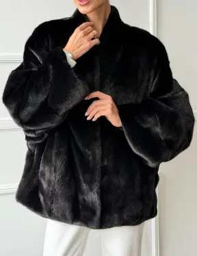 Куртка c V-образным воротом из норки SAGA FURS