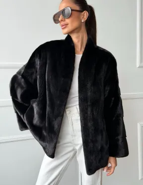 Куртка c V-образным воротом из норки SAGA FURS