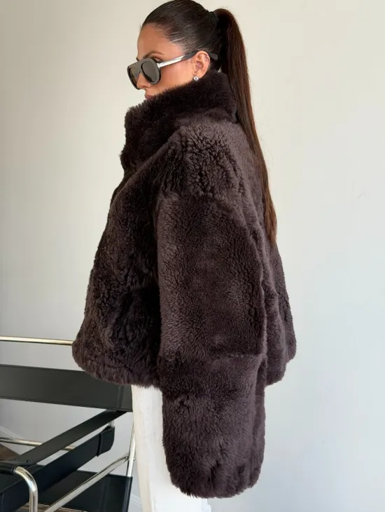 Женская двухсторонняя дубленка