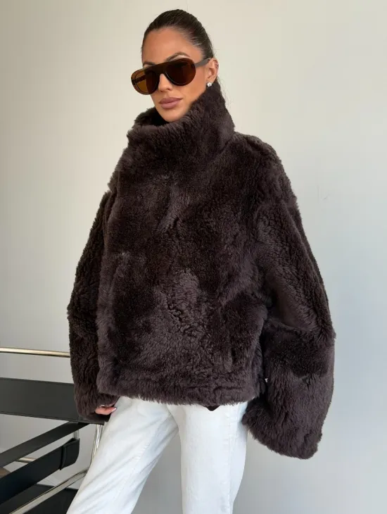 Женская двухсторонняя дубленка