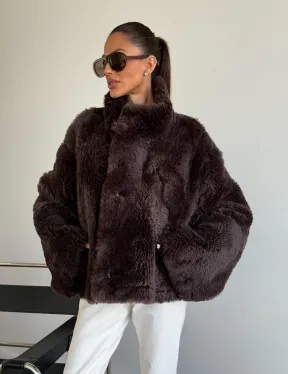 Женская двухсторонняя дубленка