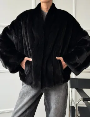 Полушубок норковый SAGA FURS - style oversize