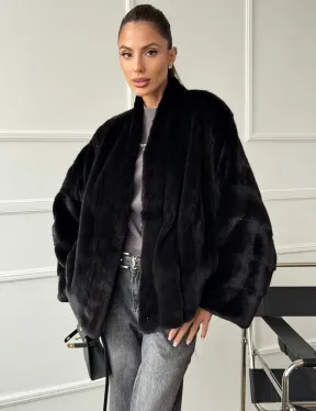 Полушубок норковый SAGA FURS - style oversize