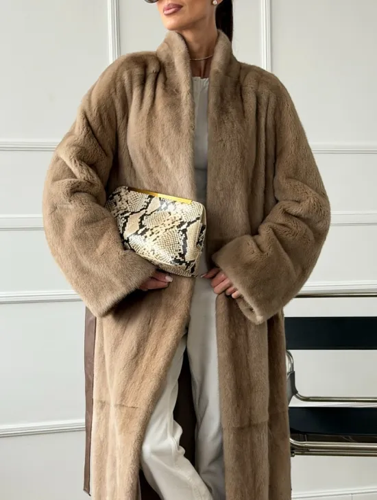 Норковое меховое пальто для женщин