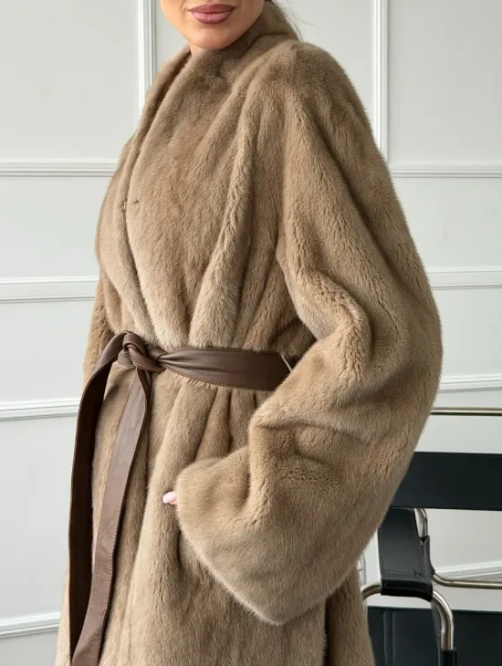 Норковое меховое пальто для женщин