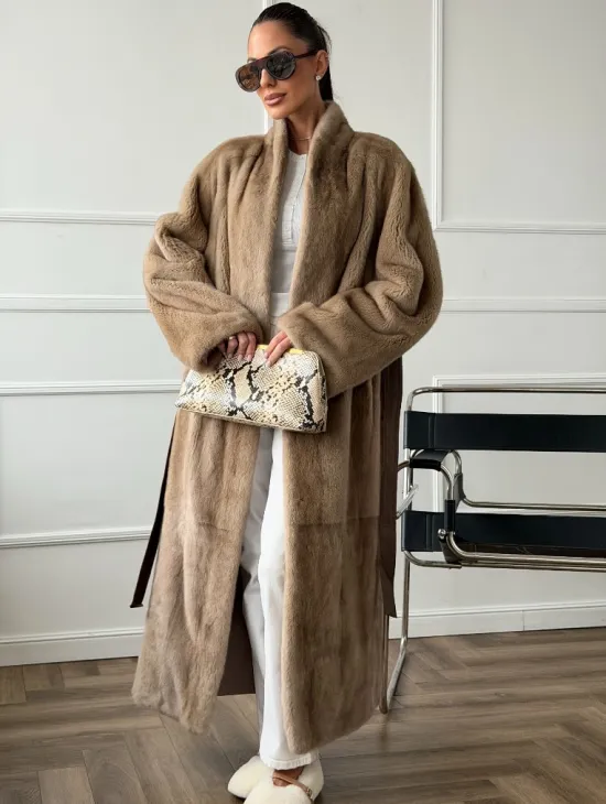 Норковое меховое пальто для женщин