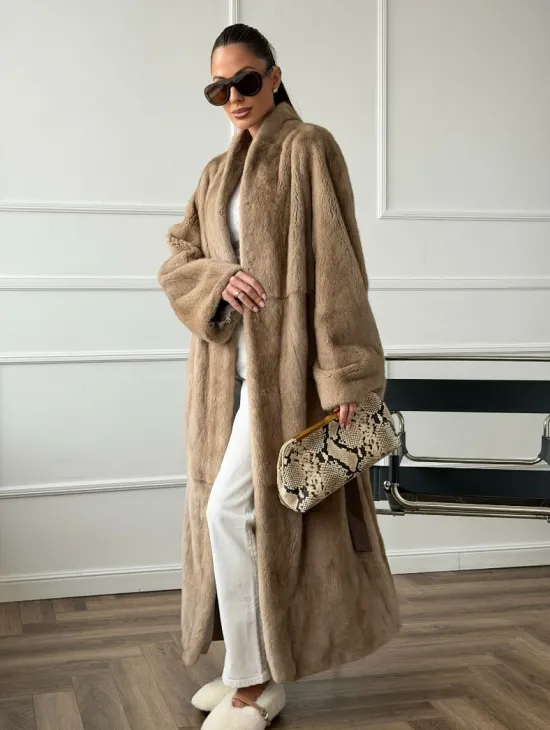 Норковое меховое пальто для женщин