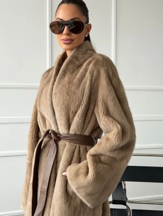 Норковое меховое пальто для женщин