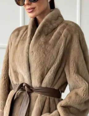 Норковое меховое пальто для женщин