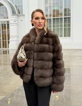 Меховой жакет из куницы