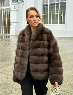 Меховой жакет из куницы