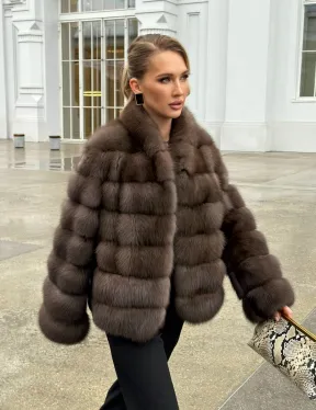 Меховой жакет из куницы