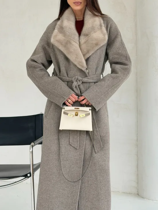 Пальто женское с норкой