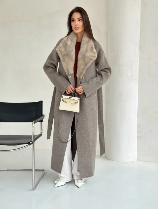 Пальто женское с норкой