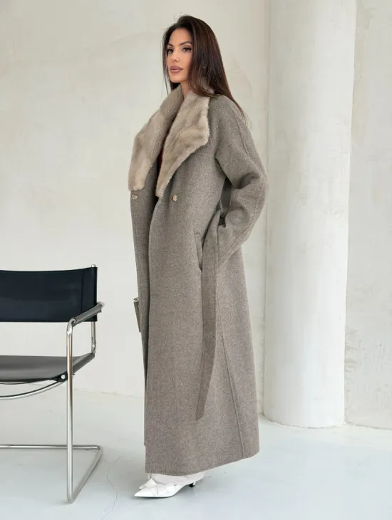 Пальто женское с норкой