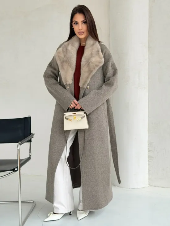 Пальто женское с норкой