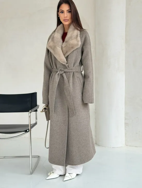 Пальто женское с норкой