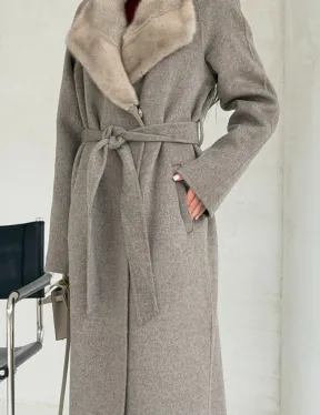 Пальто женское с норкой