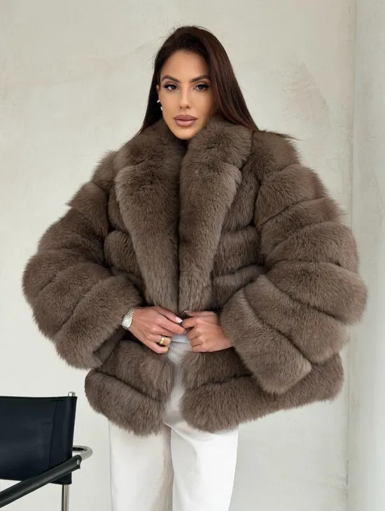 Шуба под соболь из песца