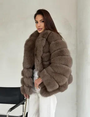 Шуба под соболь из песца