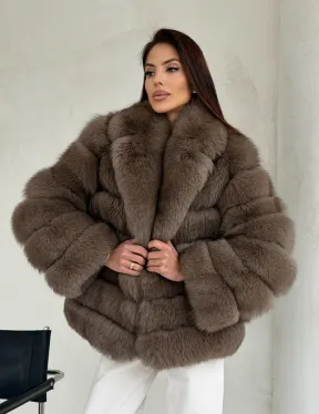 Шуба под соболь из песца