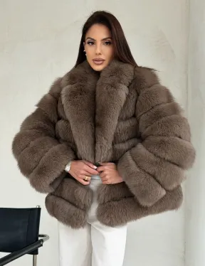 Шуба под соболь из песца