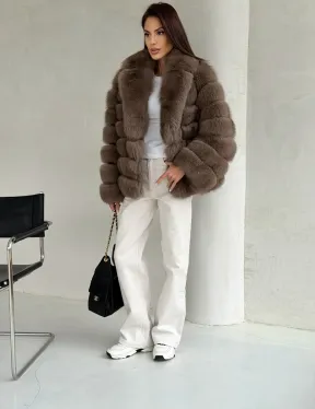 Шуба под соболь из песца