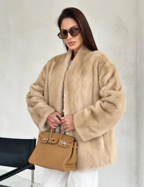 Жакет из натурального меха норки - Palomino