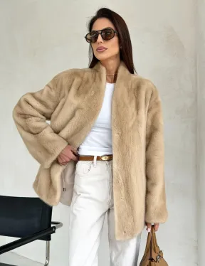 Жакет из натурального меха норки - Palomino