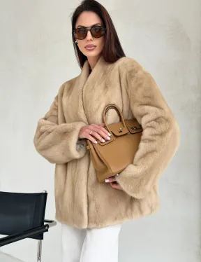 Жакет из натурального меха норки - Palomino