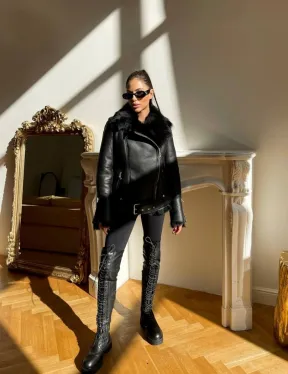 Дубленка авиатор на тоскане