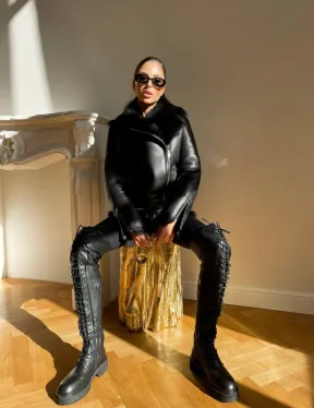 Дубленка авиатор на тоскане