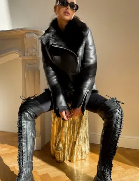 Дубленка авиатор на тоскане