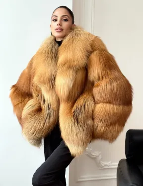 Шуба из лисы огневки