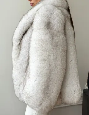 Шуба из песца - колотый лед