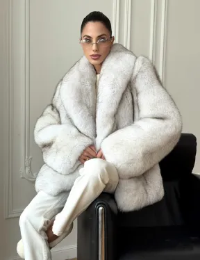 Шуба из песца - колотый лед