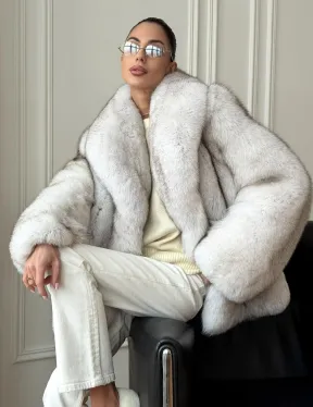 Шуба из песца - колотый лед