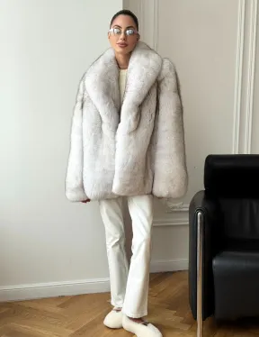 Шуба из песца - колотый лед