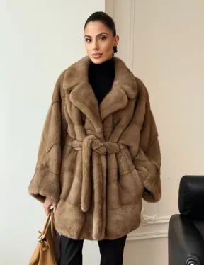 Норка пастель английский воротник летучая мышь