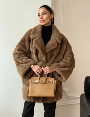 Норка пастель английский воротник летучая мышь