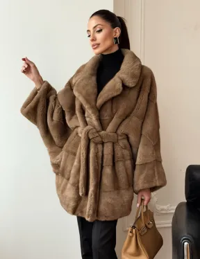 Норка пастель английский воротник летучая мышь